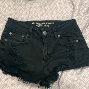 Black American Eagle jean shorts